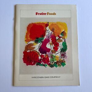 Vintage 1970 Cookbook Festive Foods Paperback with Staple Binding